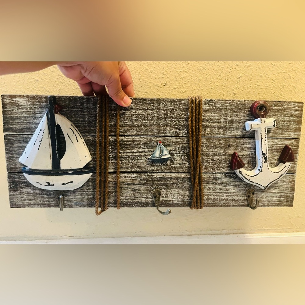 Nautical Wall Decor with Hooks Wall Decor